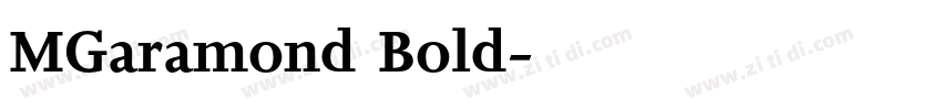 MGaramond Bold字体转换